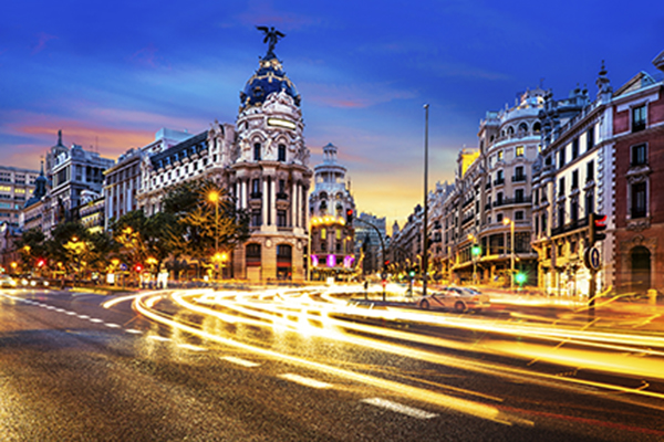 Madrid city center, Gran Via Spain